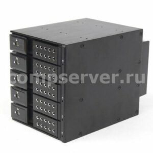 Корзина Negorack NR-BP3500SS-BK для 5х накопителей 3.5 SAS/SATA (HDD и SSD). Установка в 3 стандартных отсека 5.25