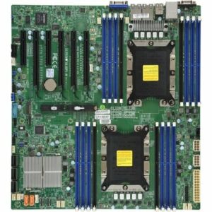 Материнская плата Supermicro X11DPI-N, E-ATX, 2xLGA3647, iC621, 16xDDR4, 14xSATA (RAID 0,1,5,10), 2xPCI-E 3.0 NVMex4 (2xNVMe SSD), 1xM.2, 2x1GbE, IPMI, VGA