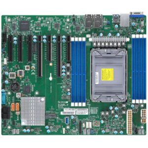 Материнская плата Supermicro X12SPL-F, ATX, 1xLGA4189 (до 270W), iC621A, 8xDDR4-3200MHz до 2Tb, 10xSATA (2хSFF-8643) (RAID 0,1,5,10), 1xM.2 SATA/PCI-E 3.0 x4, 2x1GbE i210, ASPEED AST2600 BMC, IPMI, VGA