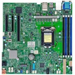 Материнская плата Supermicro X12STH-F, microATX, LGA-1200, C256, 4xDDR4 (128Gb Мах), 8xSATA (RAID 0,1,5,10), 1xM.2, 2x1GbE intel I210, ASPEED AST2600 BMC, IPMI, VGA
