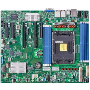 Материнская плата Supermicro X13SEI-TF, E-ATX, 1xLGA4677 4th/5th Gen Xeon Scalable (до 350W, до 64 ядер), C741, 8xDDR5-5600MHz (1DPC) до 2Tb, 10xSATA3 (RAID 0,1,5,10), 2xMCIO PCI-e 5.0 x8 (4xNVMe диска), 2xM.2 (PCIe 5.0 x4), 2хPCIe 5.0 x16, 3хPCIe 5.0 x8, 2x10GbE (intel X550), ASPEED AST2600 BMC, VROC, IPMI, VGA