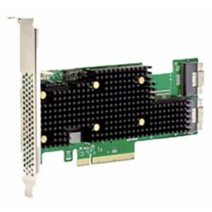 Broadcom 9600-16i (4xNVMe U.2 (16GT/s на одну PCI-E линию) или 16x SAS4 24Gb/s/SATA3) (2x SFF8654 SlimSAS x8), Tri-Mode eHBA, PCIe v4.0 x8, чип SAS4016 IOC