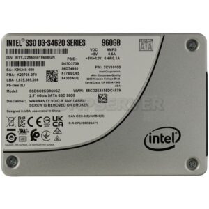 SSD 960GB Intel S4620 Enterprise SATA 6Gb/s, R550/W510 Mb/s, IOPS 90K/54K (DWPD 4) 7100 TBW, 7 mm