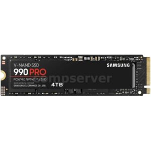 SSD 4TB Samsung SSD 990 PRO NVMe M.2 PCI-E Gen4 x4 (R7450/W6900MB/s), 3D TLC, (DWPD 0.3) (2400 TBW)