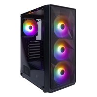 Корпус 1STPLAYER FD3, Midi Tower, ATX/mATX, без БП, стекло, чёрный (FD3-BK-4F1) — фото 1