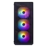 Корпус 1STPLAYER FD3, Midi Tower, ATX/mATX, без БП, стекло, чёрный (FD3-BK-4F1) — фото 2