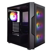 Корпус 1STPLAYER TRILOBITE T7-P, Midi Tower, ATX/mATX/Mini-ITX, без БП, стекло, чёрный (T7-P-BK-4F1) — фото 1