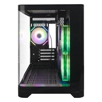 Корпус 1STPLAYER UVIEW UV5, Mini Tower, mATX/Mini-ITX, без БП, стекло, чёрный (UV5-BK) — фото 2