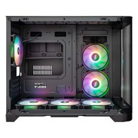 Корпус 1STPLAYER UVIEW UV6, Mini Tower, mATX/Mini-ITX, без БП, стекло, чёрный (UV6-BK) — фото 3