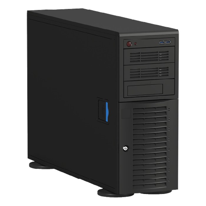 Корпус Ablecom CS-W45 4U, Server Tower, E-ATX/ATX/mATX/Mini-ITX, БП 1200W, чёрный (CS-W45-02P)