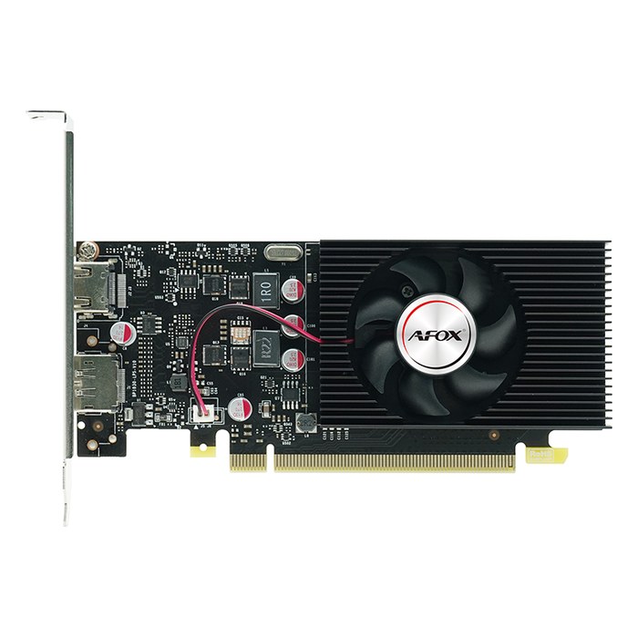Видеокарта AFOX GeForce GT 1030 2GB GDDR5/64-bit, PCIe 3.0, 1xHDMI+1xDP, 1 слот, низкопрофильная, без доп. питания (AF1030-2048D5L5-V4)