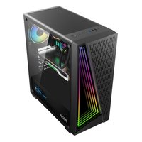 Корпус Alseye X3-B, Midi Tower, ATX/mATX/Mini-ITX, без БП, стекло, чёрный (AS.07.0150) — фото 4