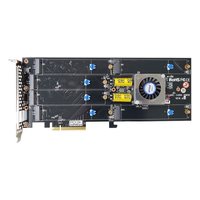 RAID-контроллер Areca ARC-1686-6NOD, 6 внутр. (6× M.2), 6× M.2 2280/22110 (2× NVMe x4 + 4× NVMe x2), NVMe/SATA, RAID 0,1,10,Single Disk,JBOD, PCIe 4.0 x8, FH (ARC-1686-6NOD)