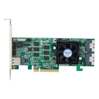 RAID-контроллер Areca ARC-1886-16I, 16 внутр. (2× SFF-8654 x8), SAS/SATA/NVMe 12 Гбит/с, RAID 0,1,3,5,6,10(1E),30,50,60, кэш 8 ГБ, PCIe 4.0 x8, LP