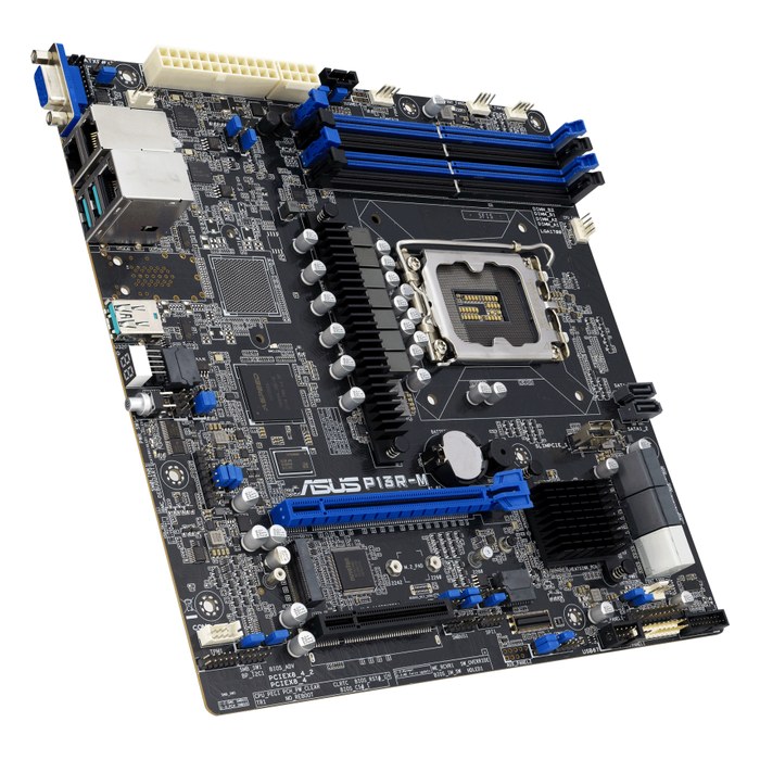Материнская плата ASUS P13R-M, mATX, 1xLGA1700, Intel C262, 4xDDR5-4400MHz (до 128GB), 1xM.2, 8xSATA3, 1xPCIe 5.0 x16, VGA, 2x1GbE, IPMI (90SB0C70-M0UAY1)
