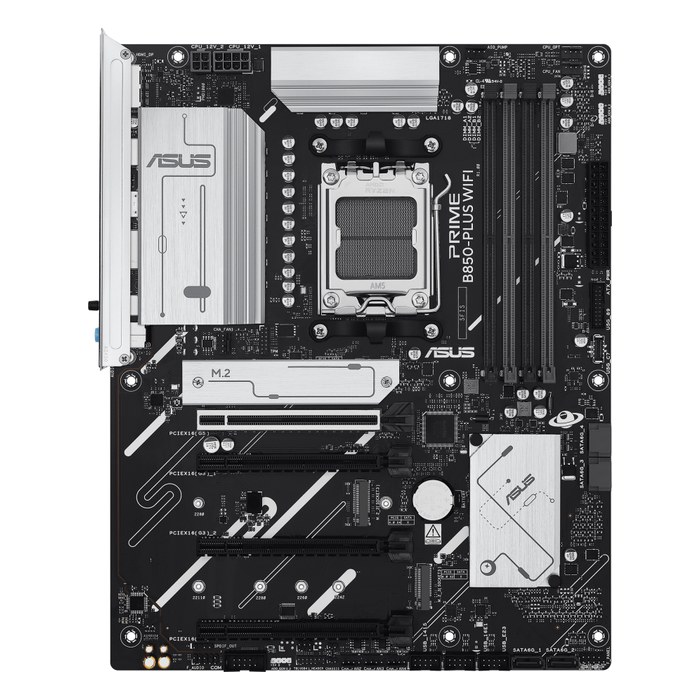 Материнская плата ASUS PRIME B850-PLUS WIFI, ATX, 1xAM5, AMD B850, 4xDDR5-8000MHz (до 256GB), 3xM.2, 4xSATA3, 1xPCIe 5.0 x16, DP/HDMI, 1x2.5GbE, Wi-Fi 6E