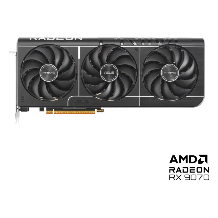 Видеокарта ASUS Prime Radeon RX 9070 OC Edition 16GB GDDR6/256-bit, PCIe 5.0, 1xHDMI+3xDP, 2,5 слота, 2x8-pin (PRIME-RX9070-O16G)