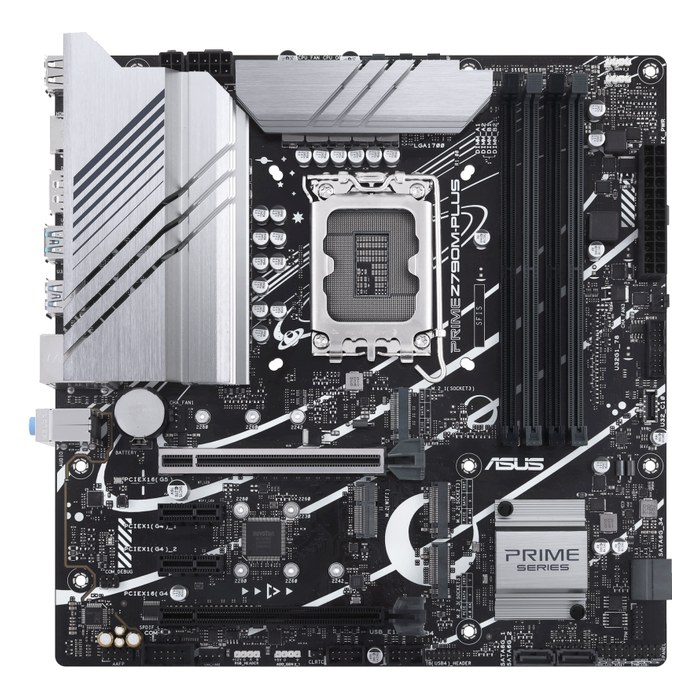 Материнская плата ASUS PRIME Z790M-PLUS, mATX, 1xLGA1700, Intel Z790, 4xDDR5-7200MHz (до 192GB), 3xM.2, 4xSATA3, 1xPCIe 5.0 x16, DP/HDMI, 1x1GbE (90MB1E70-M1EAY0)