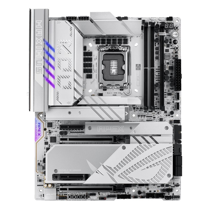 Материнская плата ASUS ROG MAXIMUS Z890 APEX, ATX, 1xLGA1851, Intel Z890, 2xDDR5-9600MHz (до 128GB), 6xM.2, 4xSATA3, 2xPCIe 5.0 x16, DP, 1x5GbE, Wi-Fi 7 (90MB1IP0-M0EAY0)