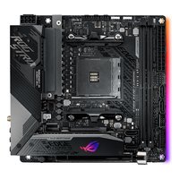 Материнская плата ASUS ROG Strix X570-I Gaming, Mini-ITX, 1xAM4, AMD X570, 2xDDR4-5100MHz (до 64GB), 2xM.2, 4xSATA3, 1xPCIe 4.0 x16, DP/HDMI, 1x1GbE, Wi-Fi 6 (90MB1140-MVAAY0)