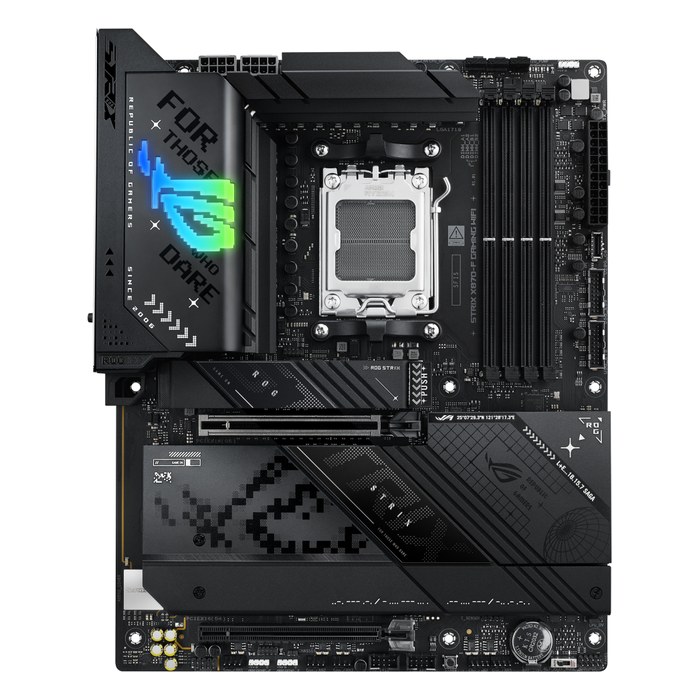 Материнская плата ASUS ROG STRIX X870-F GAMING WIFI, ATX, 1xAM5, AMD X870, 4xDDR5-8000MHz (до 256GB), 4xM.2, 2xSATA3, 1xPCIe 5.0 x16, DP/HDMI, 1x2.5GbE, Wi-Fi 7