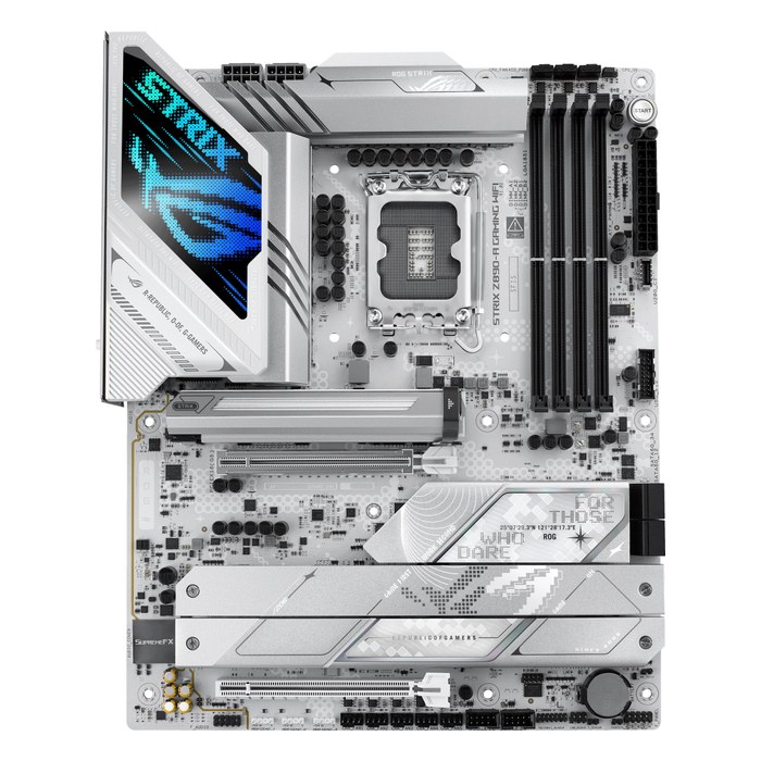 Материнская плата ASUS ROG STRIX Z890-A GAMING WIFI, ATX, 1xLGA1851, Intel Z890, 4xDDR5-9066MHz (до 256GB), 5xM.2, 4xSATA3, 1xPCIe 5.0 x16, DP/HDMI, 1x2.5GbE, Wi-Fi 7 (90MB1I90-M0EAY0)