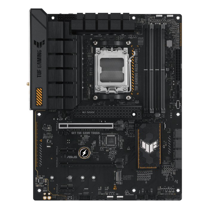Материнская плата ASUS TUF GAMING A620-PRO WIFI, ATX, 1xAM5, AMD A620, 4xDDR5-7600MHz (до 192GB), 2xM.2, 4xSATA3, 1xPCIe 4.0 x16, DP/HDMI, 1x2.5GbE, Wi-Fi 6 (90MB1FR0-M0EAY0)
