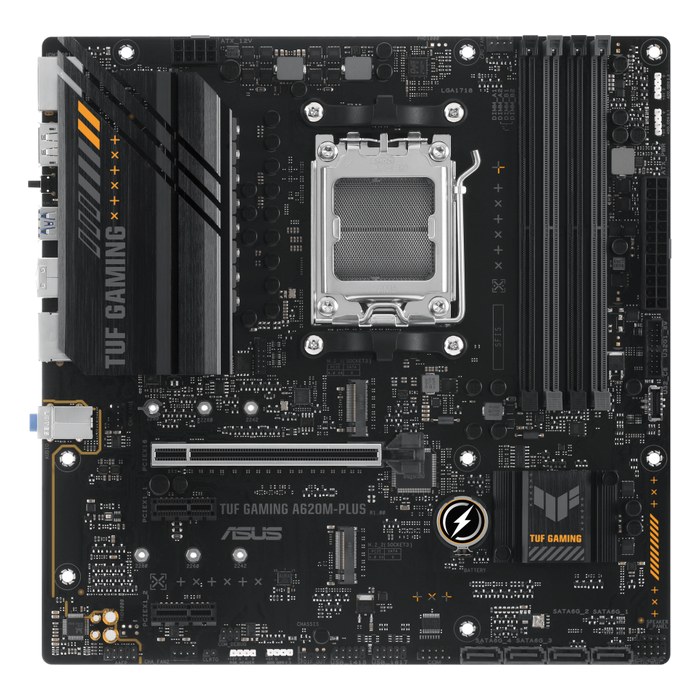 Материнская плата ASUS TUF GAMING A620M-PLUS, mATX, 1xAM5, AMD A620, 4xDDR5 (до 128GB), 2xM.2, 4xSATA3, 1xPCIe 4.0 x16, DP/HDMI, 1x2.5GbE (90MB1EZ0-M0EAY0)