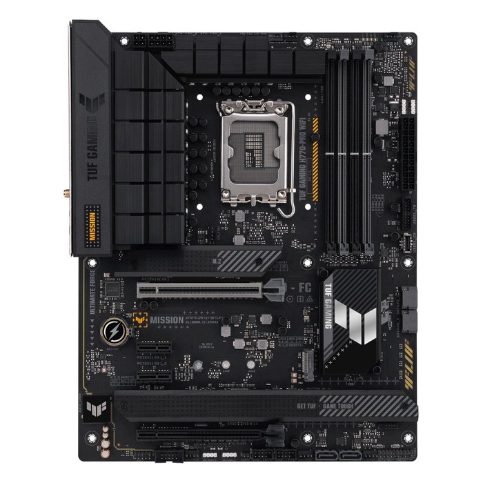 Материнская плата ASUS TUF GAMING H770-PRO WIFI, ATX, 1xLGA1700, Intel H770, 4xDDR5 (до 192GB), 4xM.2, 4xSATA3, 1xPCIe 5.0 x16, DP/HDMI, 1x2.5GbE, Wi-Fi 6 (90MB1D50-M1EAY0)