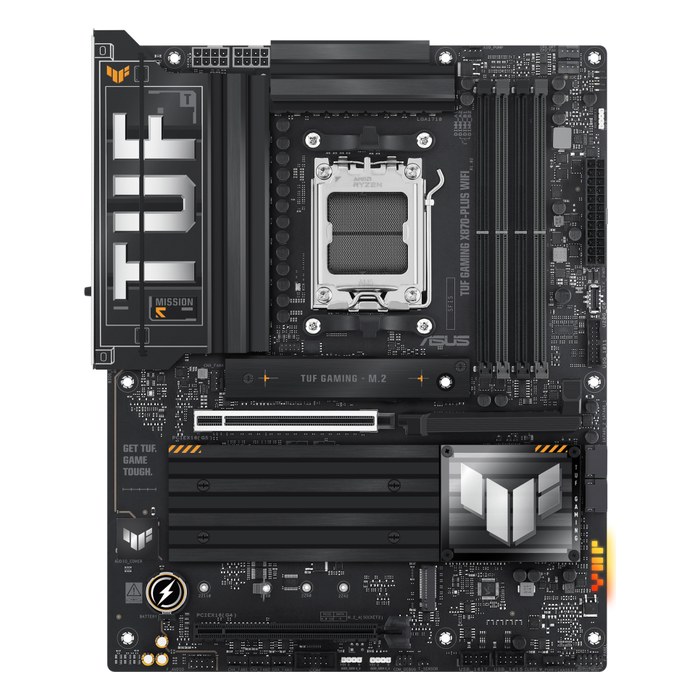 Материнская плата ASUS TUF GAMING X870-PLUS WIFI, ATX, 1xAM5, AMD X870, 4xDDR5-8000MHz (до 256GB), 4xM.2, 2xSATA3, 1xPCIe 5.0 x16, HDMI/DP, 1x2.5GbE, Wi-Fi 7 (90MB1IU0-M0EAY0)