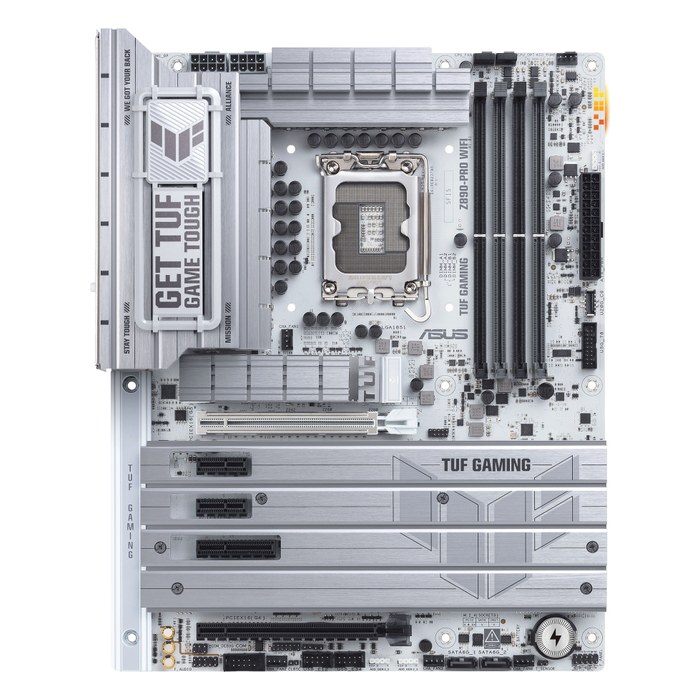 Материнская плата ASUS TUF GAMING Z890-PRO WIFI, ATX, 1xLGA1851, Intel Z890, 4xDDR5-9066MHz (до 256GB), 4xM.2, 4xSATA3, 1xPCIe 5.0 x16, DP/HDMI, 1x2.5GbE, Wi-Fi 7 (90MB1IR0-M0EAY0)