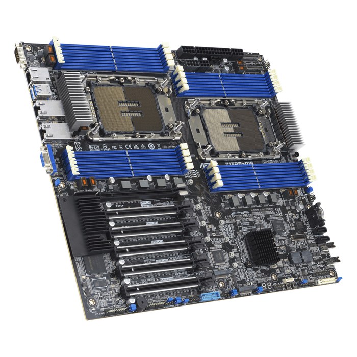 Материнская плата ASUS Z13PE-D16, E-ATX, 2xLGA4677, Intel C741, 16xDDR5-4800MHz (до 4096GB), 2xM.2, 10xSATA3, 6xPCIe 5.0 x16, VGA, 2x10GbE, IPMI (90SB0CA0-M0UAY2)