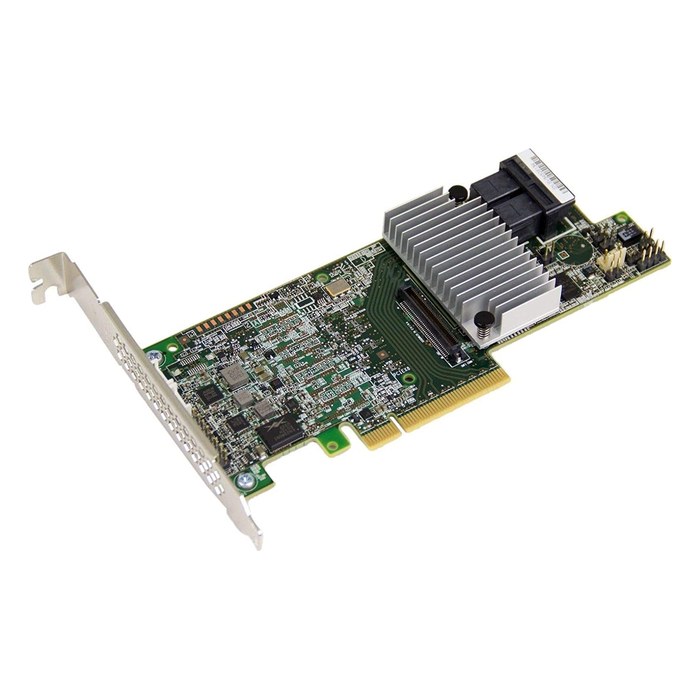 RAID-контроллер Broadcom 9361-8i, 8 внутр. (2× SFF-8643), SAS/SATA 12 Гбит/с, RAID 0,1,5,6,10,50,60, кэш 1 ГБ, PCIe 3.0 x8, LP (05-25420-081)