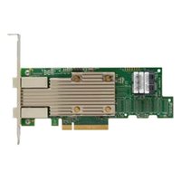 HBA-адаптер Broadcom 9400-8i8e, 8 внутр. (2× SFF-8643), 8 внеш. (2× SFF-8644), SAS/SATA/NVMe 12 Гбит/с, PCIe 3.1 x8, LP (05-50031-02)