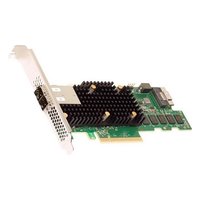 RAID-контроллер Broadcom 9580-8i8e, 8 внутр. (1× SFF-8654 x8 (SlimSAS)), 8 внеш. (2× SFF-8644), SAS/SATA/NVMe 12 Гбит/с, RAID 0,00,1,10,5,6,60, кэш 8 ГБ, PCIe 4.0 x8, LP (05-50076-00) — фото 1