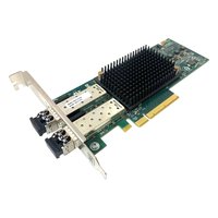 FC-адаптер Emulex LPe32002-M2, 2× LC (SFP+ в комплекте) 32 GFC, Emulex XE501 (Gen 6), PCIe 3.0 x8, LP (FH-планка в комплекте), трансиверы: 2× SFP+ SW (LC), установлены (LPE32002-M2) — фото 2
