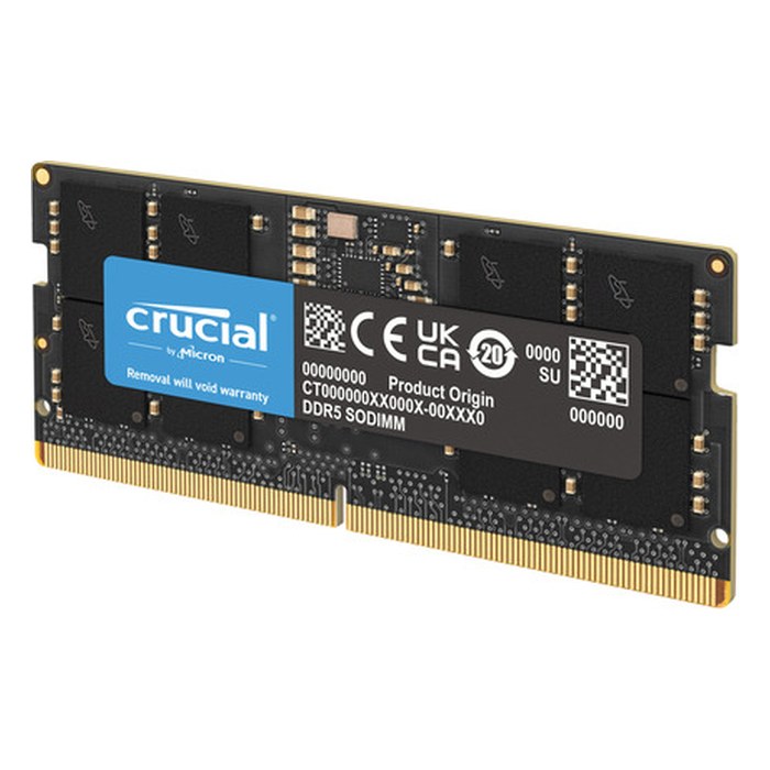 Модуль памяти 64GB 5600MHz DDR5 non-ECC SO-DIMM Unbuffered, Crucial (CT64G56C46S5)