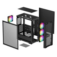 Корпус Deepcool CC560 MESH V2, Midi Tower, ATX/mATX/Mini-ITX, без БП, стекло, чёрный (R-CC560-BKAMA4-G-2) — фото 5