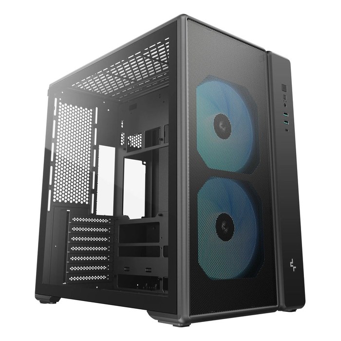 Корпус Deepcool CG590 MESH 2F, Midi Tower, ATX/mATX/Mini-ITX, без БП, стекло, чёрный (R-CG590MESH-BKANA2-G)
