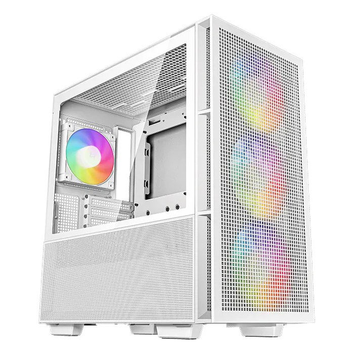 Корпус Deepcool CH560 WH, Midi Tower, E-ATX/ATX/mATX/Mini-ITX, без БП, стекло, белый