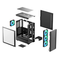 Корпус Deepcool CC550 4F, Midi Tower, ATX/mATX/Mini-ITX, без БП, стекло, чёрный (R-CC550BKANA4-G) — фото 5