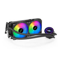 Система жидкостного охлаждения ExeGate BlackWater-240V2.PWM.RGB, радиатор 240 мм, до 220W, LGA1954/1851/1700/1200/115x/2066/2011, AM5/AM4 (EX293457RUS) — фото 1