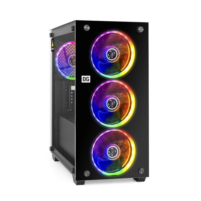 Корпус ExeGate Mistery X2, Mini Tower, mATX/Mini-ITX, без БП, стекло, чёрный (EX294382RUS)