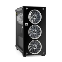 Корпус ExeGate Mistery X2, Mini Tower, mATX/Mini-ITX, без БП, стекло, чёрный (EX294382RUS) — фото 2