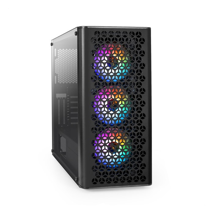 ExeGate EX294965RUS — Корпус EVO-9202, Midi Tower, ATX/mATX/Mini-ITX, без БП, стекло, чёрный