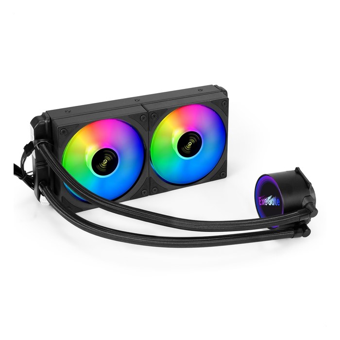 Система жидкостного охлаждения ExeGate BlackWater-240V3.PWM.ARGB, радиатор 240 мм, до 260W, LGA1954/1851/1700/1200/115x/2066/2011, AM5/AM4 (EX298224RUS)