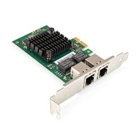 Сетевая карта Exegate EX299699RUS, 2× RJ45 1 GbE, Intel I350 (NHI350AM4), PCIe 2.0 x1, LP (FH-планка в комплекте) (EX299699RUS) — фото 1