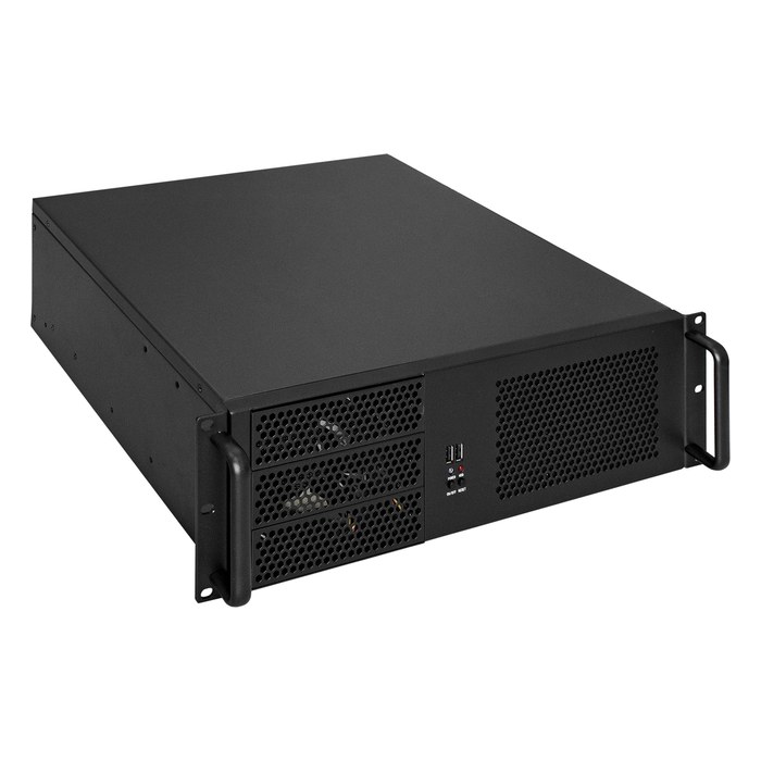 Корпус ExeGate Pro 3U390-08, Rack 3U, ATX/mATX/Mini-ITX, 5 слотов FH, глубина 390 мм, без БП (EX264270RUS)