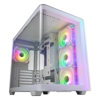 Корпус FSP M580, Midi Tower, ATX/mATX/Mini-ITX, без БП, стекло, белый (M580-WA) — фото 1