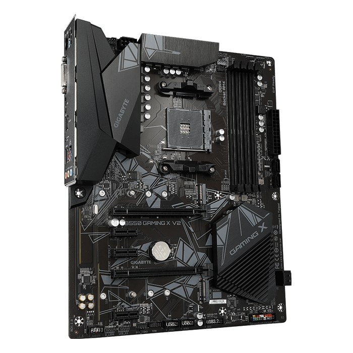 Материнская плата Gigabyte B550 GAMING X V2 (rev. 1.3), ATX, 1xAM4, AMD B550, 4xDDR4-4733MHz (до 128GB), 2xM.2, 4xSATA3, 1xPCIe 4.0 x16, HDMI/DVI, 1x1GbE